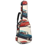 Custodia per chitarra acustica a grandezza naturale, 1 cm di spessore, con imbottitura impermeabile, 100 cm, motivo acquerello con pavoni, Multicolore 10., 42.9x16.9x4.7 in, Zaino casual