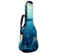 Custodia per chitarra acustica a grandezza naturale, 1 cm di spessore, con imbottitura impermeabile, 40 41 42 pollici, abbigliamento Western St Patrick con cappello da cowboy verde scarpe, Multicolore