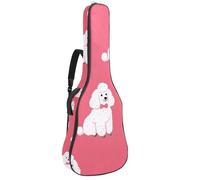 Custodia per chitarra acustica a grandezza naturale, 1 cm di spessore, imbottita, impermeabile, 40, 41, 42 pollici, graziose buste di San Valentino con lettere e cuori, Multicolore 06, 42.9x16.9x4.7