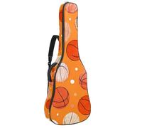 Custodia per chitarra acustica a grandezza naturale, imbottitura spessa 1 cm, impermeabile, con motivo semplice e carino con farfalle gialle, senza cuciture, Multicolore 05, 42.9x16.9x4.7 in, Zaino