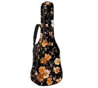 Custodia per chitarra acustica a grandezza naturale, imbottitura spessa 1 cm, impermeabile, con motivo semplice e carino con farfalle gialle, senza cuciture, Multicolore 06, 42.9x16.9x4.7 in, Zaino