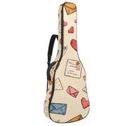 Custodia per chitarra acustica a grandezza naturale, imbottitura spessa 1 cm, impermeabile, con motivo semplice e carino con farfalle gialle, senza cuciture, Multicolore 10., 42.9x16.9x4.7 in, Zaino
