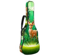 Custodia per chitarra acustica, bella borsa impermeabile da 101/104/106 cm, con strato protettivo, sfera di cristallo di cervo, Multicolore#07, 42.9x16.9x4.7 in, Borsa per chitarra