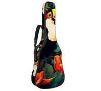 Custodia per chitarra acustica, bella custodia con tasche multiple, custodia impermeabile per chitarra da 40/41/42 pollici, bellissimo tucano, Multicolore, 42.9x16.9x4.7 in, Borsa per chitarra