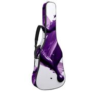 Custodia per chitarra acustica, bella custodia per 40/41/42 pollici con custodia impermeabile, tasche multiple, motivo vintage farfalla, Multicolore#07, 42.9x16.9x4.7 in, Borsa per chitarra