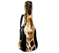 Custodia per chitarra acustica, bella custodia per 40/41/42 pollici, impermeabile con strato protettivo in spugna, simpatica giraffa, Multicolore, 42.9x16.9x4.7 in, Borsa per chitarra