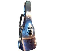 Custodia per chitarra acustica, bella custodia per chitarra da 40/41/42 pollici, custodia impermeabile con tasche multiple, adorabile alpaca che nuota sott'acqua, Multicolore#06, 42.9x16.9x4.7 in,