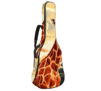 Custodia per chitarra acustica, bella custodia per chitarre da 40/41/42 pollici, custodia impermeabile con strato protettivo, zaino per chitarra, giraffa carina, Multicolore, 42.9x16.9x4.7 in, Borsa