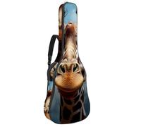 Custodia per chitarra acustica, bella custodia per chitarre da 40/41/42 pollici, impermeabile, con strato protettivo, simpatica giraffa, Multicolore, 42.9x16.9x4.7 in, Borsa per chitarra