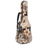 Custodia per chitarra acustica, bella custodia per chitarre da 40/41/42 pollici, impermeabile, con strato protettivo, stile classico vintage floreale, Multicolore#05, 42.9x16.9x4.7 in, Borsa per