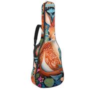 Custodia per chitarra acustica, bella custodia per chitarre da 40/41/42 pollici, impermeabile, con strato protettivo e tasche multiple, disegno a colori con cervo, Multicolore#05, 42.9x16.9x4.7 in,