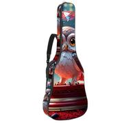 Custodia per chitarra acustica, bella custodia per chitarre da 40/41/42 pollici, impermeabile, con strato protettivo, sfera di cristallo a forma di gufo, Multicolore#03, 42.9x16.9x4.7 in, Borsa per