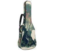 Custodia per chitarra acustica con doppia tracolla regolabile da 101,2 cm e 104,4 cm, custodia impermeabile in tessuto Oxford con spugna spessa, per persone e natura, Umani & Natura, 42.9x16.9x4.7 in,