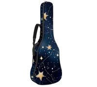 Custodia per chitarra acustica con doppia tracolla regolabile da 101,2 cm e 104,4 cm, custodia impermeabile in tessuto Oxford con spugna spessa, costellazione estetica artistica, Costellazione