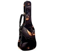 Custodia per chitarra acustica con doppia tracolla regolabile da 40 a 41 pollici, custodia per chitarra impermeabile, panno Oxford in spugna spessa, motivo castello di Halloween 11, Modello castello