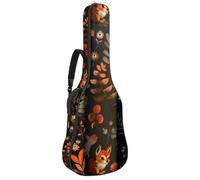 Custodia per chitarra acustica con due tasche per chitarra, graziosa custodia per chitarra con animali della giungla, resistente all'acqua, doppia tracolla regolabile, Simpatico animale della giungla,