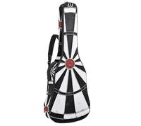 Custodia per chitarra acustica con tracolla regolabile e gancio posteriore, adatta per chitarre elettriche, bassi, chitarre classiche, ukulele, colore: bianco e nero, Bersaglio per freccette sportive