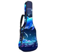Custodia per chitarra acustica, custodia impermeabile per chitarra da 40/41/42 pollici, chiusura a cerniera, strato protettivo, sfera di cristallo granchio, Multicolore#07, 42.9x16.9x4.7 in, Borsa per