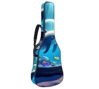 Custodia per chitarra acustica, custodia impermeabile per chitarra da 40/41/42 pollici, chiusura a cerniera, strato protettivo, sfera di cristallo granchio, Multicolore#04, 42.9x16.9x4.7 in, Borsa per
