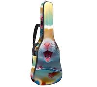 Custodia per chitarra acustica, custodia impermeabile per chitarra da 40/41/42 pollici, chiusura a cerniera, strato protettivo, adorabile criceto nuota sott'acqua, Multicolore#04, 42.9x16.9x4.7 in,