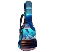 Custodia per chitarra acustica, custodia impermeabile per chitarra da 40/41/42 pollici, chiusura a cerniera, strato protettivo, sfera di cristallo granchio, Multicolore#03, 42.9x16.9x4.7 in, Borsa per
