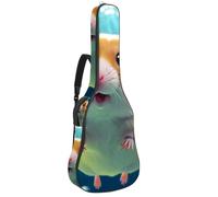 Custodia per chitarra acustica, custodia impermeabile per chitarra da 40/41/42 pollici, chiusura a cerniera, strato protettivo, adorabile criceto nuota sott'acqua, Multicolore#07, 42.9x16.9x4.7 in,