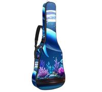 Custodia per chitarra acustica, custodia impermeabile per chitarra da 40/41/42 pollici, chiusura a cerniera, strato protettivo, sfera di cristallo granchio, Multicolore#06, 42.9x16.9x4.7 in, Borsa per