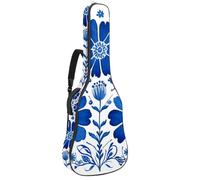 Custodia per chitarra acustica, custodia morbida con 2 tasche e passante posteriore per gancio per appendere per basso elettrico da 40, 41 e 42 pollici, foglie di ginkgo biloba vintage verde salvia