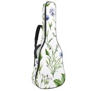 Custodia per chitarra acustica, custodia morbida con 2 tasche e passante posteriore per gancio per griglia, per basso elettrico da 40, 41 e 42 pollici, estetica, verde pesca pastello, verde salvia e