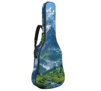 Custodia per chitarra acustica, custodia universale per 40/41/42 pollici, custodia impermeabile con tasche multiple, motivo montagne, Multicolore, 42.9x16.9x4.7 in, Borsa per chitarra