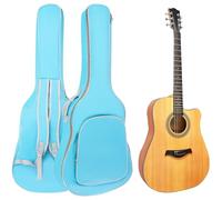 Custodia per chitarra acustica da 101 cm e 104 cm, con doppia tracolla regolabile, impermeabile, morbida e imbottita, grande capacità, per amanti della chitarra acustica classica, blu, Blu, 40 41 Inch