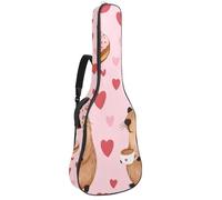 Custodia per chitarra acustica di dimensioni standard, imbottitura spessa 1 cm, impermeabile, 40 41 42 pollici, carini cammelli con cactus e fiori, Multicolore 10., 42.9x16.9x4.7 in, Zaino casual