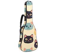 Custodia per chitarra acustica di dimensioni standard, imbottitura spessa 1 cm, impermeabile, 40 41 42 pollici, cammelli in diverse pose e cactus, Multicolore 07, 42.9x16.9x4.7 in, Zaino casual