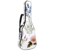 Custodia per chitarra acustica full size, imbottitura spessa 1 cm, impermeabile, 40 41 42 pollici, motivo acquerello Happy Easter Seamless, Multicolore 03, 42.9x16.9x4.7 in, Zaino casual