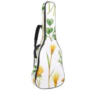Custodia per chitarra acustica full size, imbottitura spessa 1 cm, impermeabile, 40 41 42 pollici, motivo acquerello Happy Easter Seamless, Multicolore 10., 42.9x16.9x4.7 in, Zaino casual