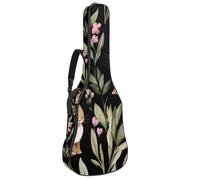 Custodia per chitarra acustica full size, imbottitura spessa 1 cm, impermeabile, 40 41 42 pollici, motivo acquerello Happy Easter Seamless, Multicolore 02, 42.9x16.9x4.7 in, Zaino casual