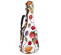 Custodia per chitarra acustica full size, imbottitura spessa 1 cm, impermeabile, 40 41 42 pollici, motivo acquerello piante e fiori senza cuciture, Multicolore 10., 42.9x16.9x4.7 in, Zaino casual