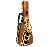 Custodia per chitarra acustica, grande, bella custodia per 40/41/42 pollici, custodia impermeabile con strato protettivo, giraffa carina, Multicolore, 42.9x16.9x4.7 in, Borsa per chitarra