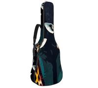 Custodia per chitarra acustica, grande, bella custodia per chitarra da 101/104/106 cm, impermeabile, con protezione imbottita, tasche multiple, giraffa carina, Multicolore, 42.9x16.9x4.7 in, Borsa per