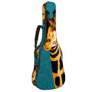 Custodia per chitarra acustica, grande, bella custodia per chitarra da 101/104/106 cm, impermeabile, con strato protettivo, tasche multiple, giraffa carina, Multicolore, 42.9x16.9x4.7 in, Borsa per