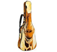 Custodia per chitarra acustica, grande, bella custodia per chitarra da 101/104/106 cm, impermeabile, con protezione migliorata, conservazione efficiente, giraffa carina, Multicolore, 42.9x16.9x4.7 in,