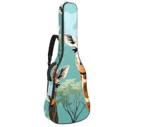 Custodia per chitarra acustica, grande, bella custodia per chitarra da 101/104/106 cm, impermeabile, con strato protettivo in spugna, simpatica giraffa, Multicolore, 42.9x16.9x4.7 in, Borsa per