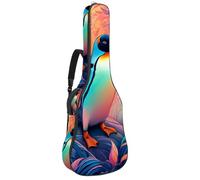 Custodia per chitarra acustica, grande, bella custodia per chitarra da 40/41/42 pollici, custodia impermeabile con protezione imbottita, tasche multiple, disegno a colori farfalla, Multicolore#05,