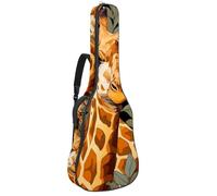 Custodia per chitarra acustica, grande, bella custodia per chitarra da 40/41/42 pollici, impermeabile, con strato protettivo in spugna, tasche multiple, giraffa carina, Multicolore, 42.9x16.9x4.7 in,