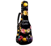 Custodia per chitarra acustica, grande custodia universale per chitarra da 40/41/42 pollici, impermeabile, tasche multiple, corona di Pasqua nera, Multicolore, 42.9x16.9x4.7 in, Borsa per chitarra
