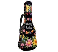 Custodia per chitarra acustica, grande custodia universale per chitarra da 40/41/42 pollici, impermeabile, con strato protettivo in spugna, tasche multiple, corona di Pasqua nera, Multicolore,