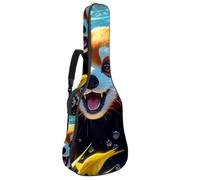 Custodia per chitarra acustica, grande e bella, adatta per chitarra da 101/104/106 cm, impermeabile, con protezione imbottita, tasche multiple, bel Corgi Swims Underwater, Multicolore#04,
