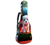 Custodia per chitarra acustica, grande e bella custodia per 40/41/42 pollici, impermeabile, strato protettivo in spugna, tasche multiple, sfera di cristallo a forma di cane, Multicolore#06,