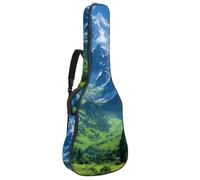 Custodia per chitarra acustica, impermeabile, per chitarra da 40/41/42 pollici, tasche multiple, motivo montagne, Multicolore, 42.9x16.9x4.7 in, Borsa per chitarra