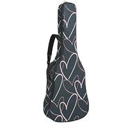 Custodia per chitarra acustica impermeabile per chitarre zaino spesso morbido imbottito cuore classico custodia per chitarra, Colore 1, 42.9x16.9x4.7 in, Organizer per borse